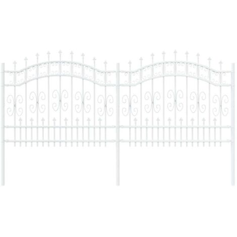 vidaXL Recinzione per Giardino Bianco 140 cm