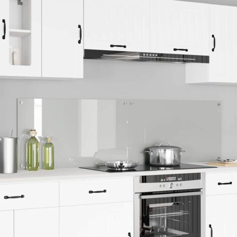 vidaXL Rivestimento da Cucina Trasparente 90 x 50 cm vetro temperato