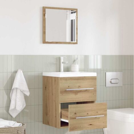 vidaXL Set di mobili per il bagno Marrone 41 x 38,5 x 48 cm