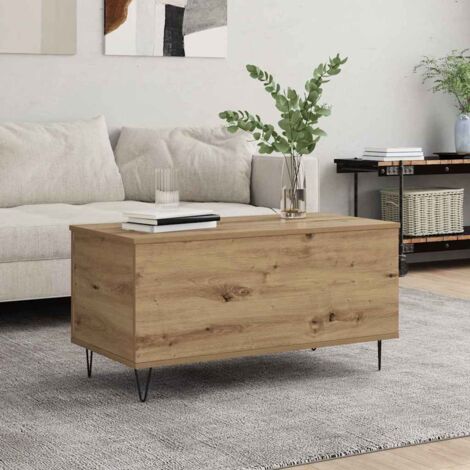 vidaXL Tavolino da salotto rovere artigianale 90 x 44.5 x 45 cm
