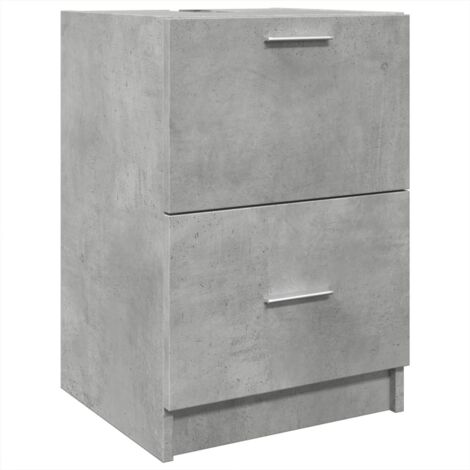 vidaXL Mobile Lavabo Grigio Cemento 80x33x60 cm in Legno Multistrato