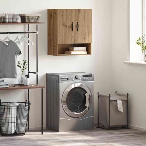 vidaXL Mobiletto a muro Rovere artigianale 60 x 31 x 70 cm