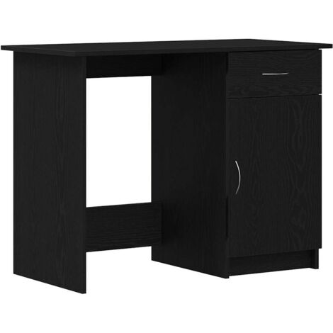 vidaXL Scrivania Rovere Nero 100 x 50 x 76 cm Legno multistrato