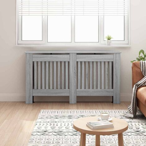 vidaXL Copertura per radiatori Grigio Sonoma 152 x 19 x 81,5 cm