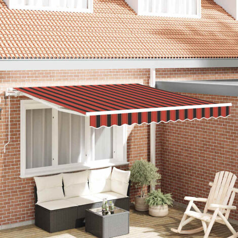 vidaXL Tenda Retrattile 300 x 250 cm arancione e marrone
