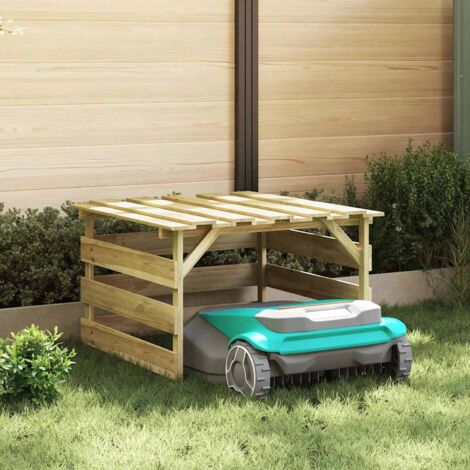 vidaXL Garage per robot tagliaerba Marrone 84 x 80 x 56 cm