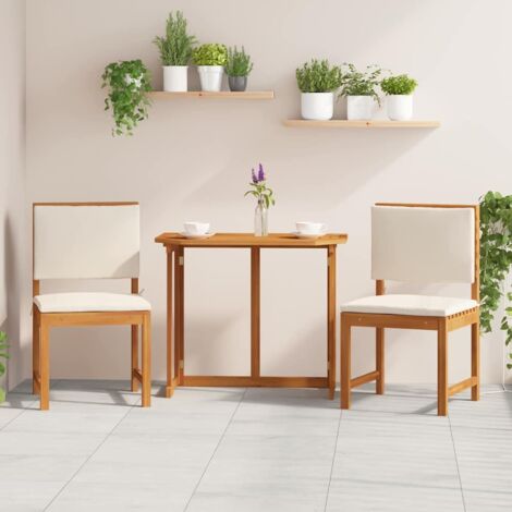 vidaXL Sedia da giardino senza braccioli 2 pcs Marrone