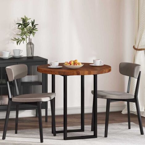 vidaXL Piano del tavolo Marrone scuro Ø 80 x 4 cm