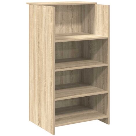 vidaXL Scrivania per Reception Rovere Sonoma 55x50x103,5 cm in Legno Massello