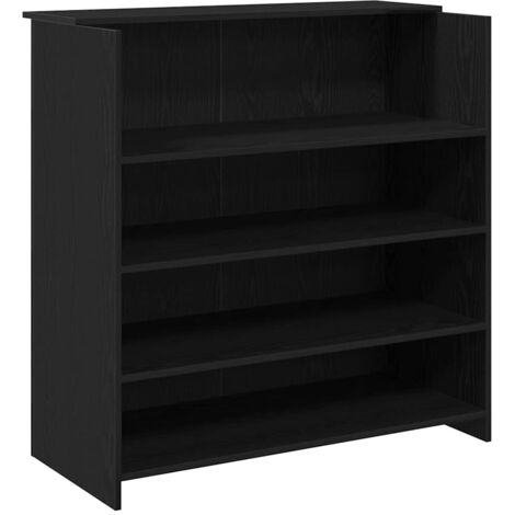 vidaXL Scrivania per Reception Rovere Nero 100x50x103,5 cm in Legno di Argilla