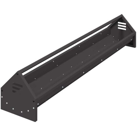 vidaXL Mangiatoia per polli Nero 108 x 20,5 x 20 cm