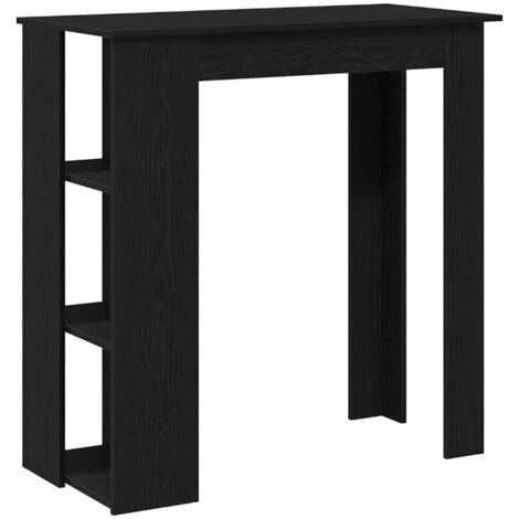 vidaXL Tavolo da bar Rovere nero 102 x 50 x 103.5 cm Legno multistrato