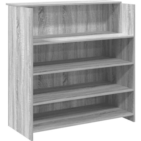 vidaXL Banco Reception Grigio Sonoma 100x50x103,5 cm Legno Multistrato