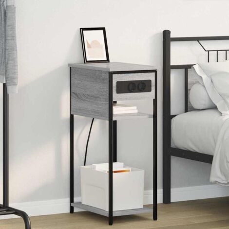 vidaXL Armadio da Notte Grigio Sonoma 41 x 28 x 76 cm (1/5)