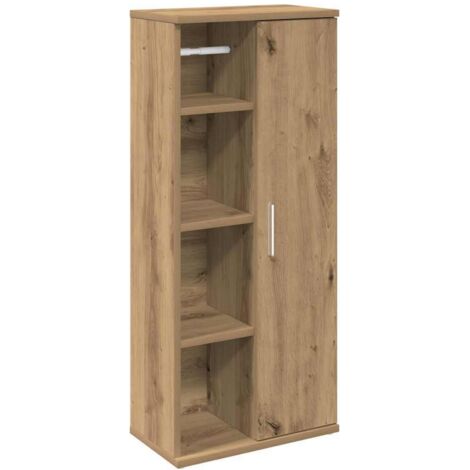 vidaXL Mobile da Bagno con Portarotolo Rovere Artigianale 39x22x90 cm