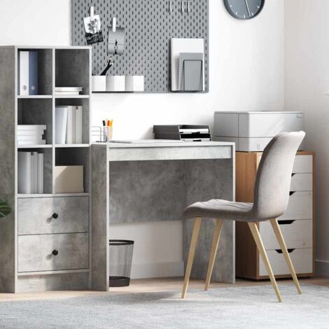 vidaXL Scrivania Grigio cemento 80 x 50 x 76 cm Legno multistrato