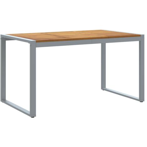 vidaXL Tavolo da Pranzo da Giardino Grigio 140 x 80 x 75 cm