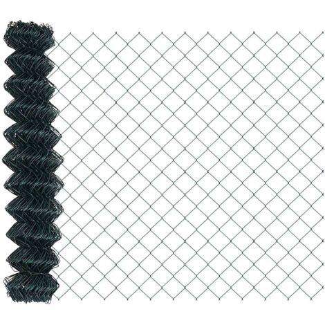 vidaXL Recinzione a rete metallica Verde 10 x 1.4 m Acciaio