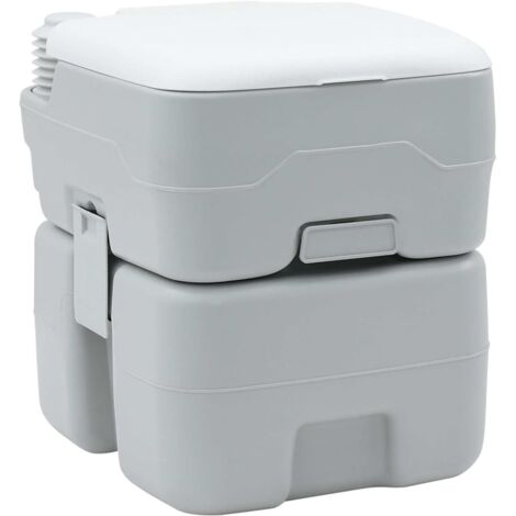 vidaXL Toilette Portatile per Camping Grigio 41,5 x 36,5 x 42 cm