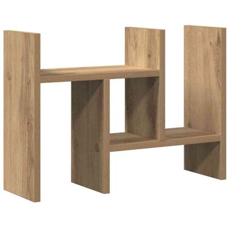 vidaXL Organizzatore da scrivania Rovere artigianale Legno