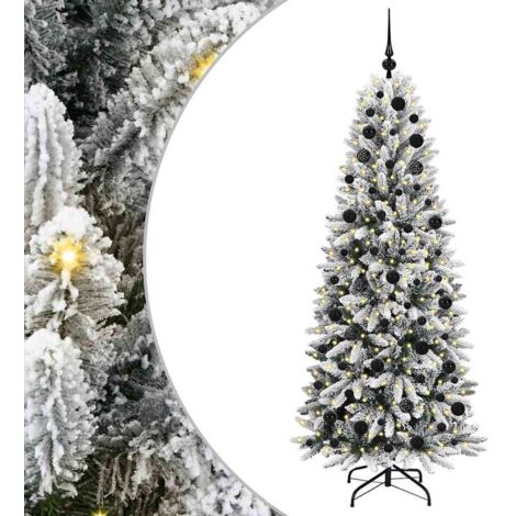 vidaXL Albero di Natale artificiale con 300 LED Bianco 180 cm