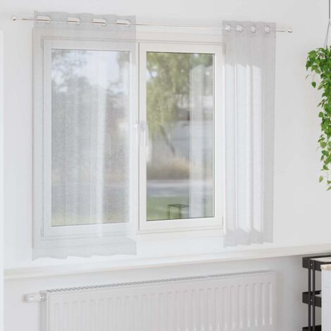 vidaXL Tenda in Velo 2 pcs Grigio chiaro 140x175cm Poliestere