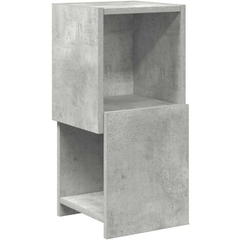 vidaXL Mobile angolare Grigio cemento 25,5x25x55cm Legno
