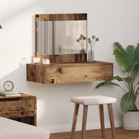 vidaXL Tavolo da Trucco Marrone 83 x 40 x 70 cm Legno multistrato