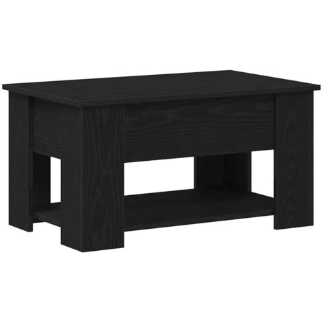 vidaXL Tavolino da salotto Rovere Nero 79 x 49 x 41 cm