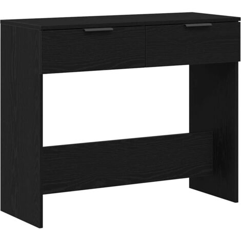 vidaXL Tavolo consolle Rovere nero 90 x 36 x 75 cm Legno multistrato