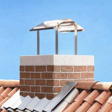 vidaXL Cappa Camino Argento 40 x 40 x 37.5 cm Acciaio inossidabile