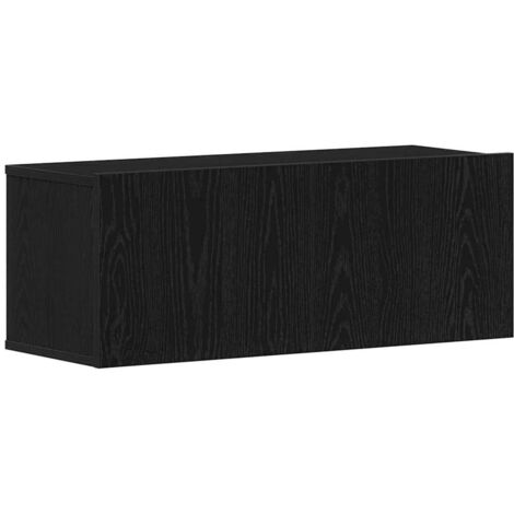 vidaXL Mobili TV Rovere nero 80 x 30 x 30 cm Legno multistrato
