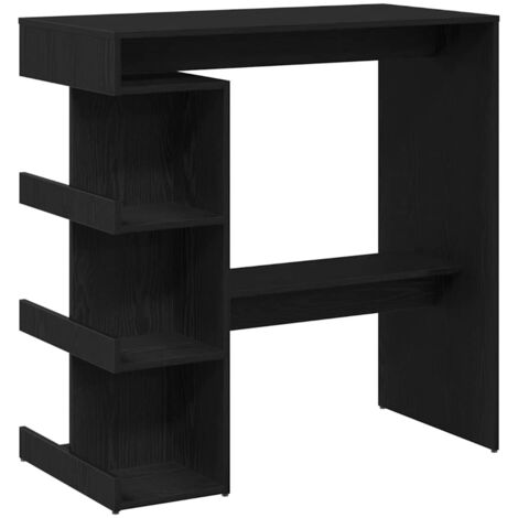 vidaXL Tavolo da bar Rovere nero 100 x 48 x 101.5 cm Legno multistrato