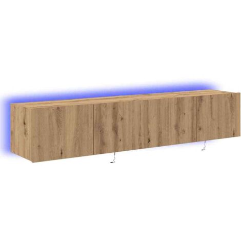 vidaXL Mobile TV da parete 2 pcs Rovere artigianale 80 x 35 x 31 cm