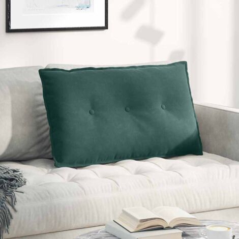 vidaXL Cuscino per Schiena Verde Scuro 80 x 50 cm Tessuto in