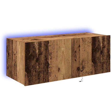 vidaXL Mobile TV da parete Legno vecchio 80 x 35 x 31 cm