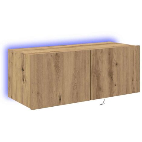 vidaXL Mobile TV da parete Rovere artigianale 80 x 35 x 31 cm