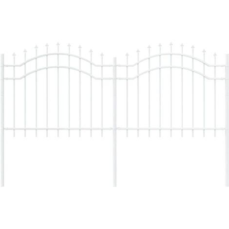 vidaXL Recinzione per Giardino Bianco 140 cm
