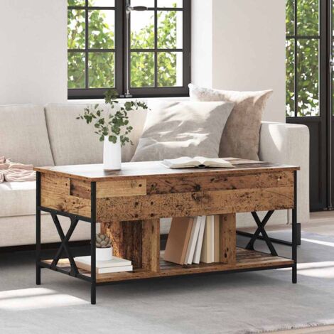 vidaXL Tavolino da salotto Legno vecchio 100 x 55 x 48.5 cm (1/5)