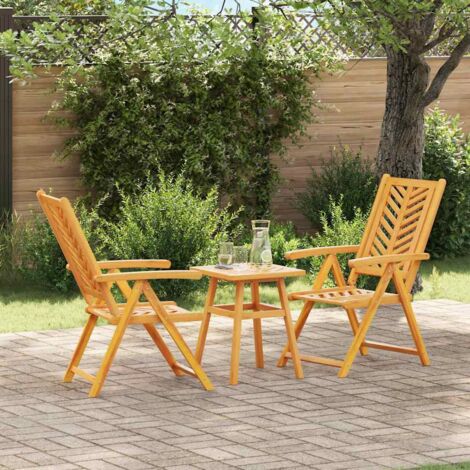 vidaXL Set Bistro da Giardino 3 pcs Marrone legno massello di acacia (1/5)