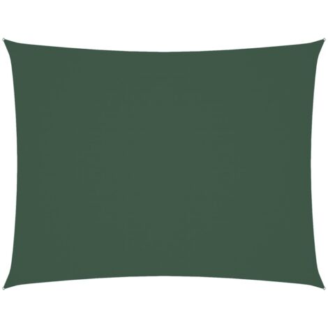 vidaXL Parasole a Vela Tessuto Oxford Rettangolare 6x8 m Verde Scuro