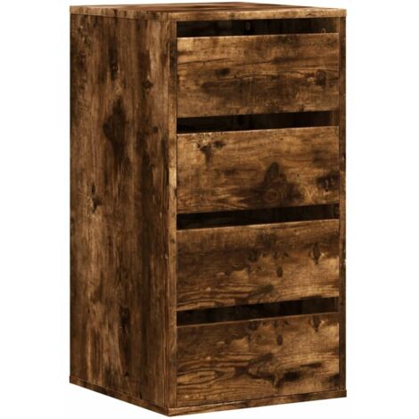 vidaXL Cassettiera Angolare Rovere Fumo 40x41x76cm Legno Multistrato