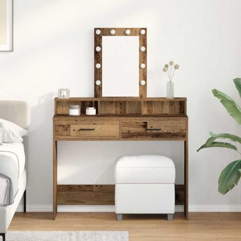 vidaXL Tavolo da Trucco Marrone 100 x 41 x 140 cm Legno multistrato