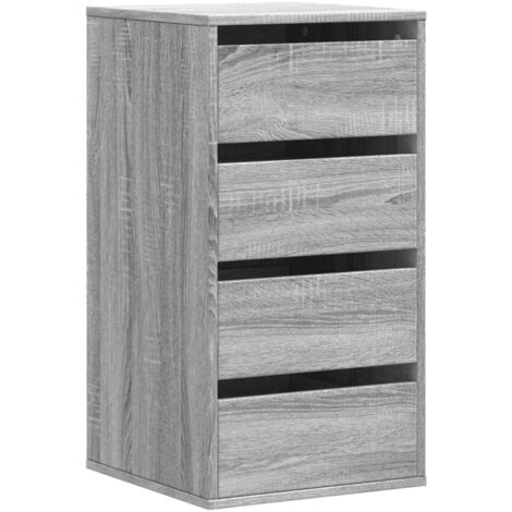 vidaXL Cassettiera Angolare Grigio Sonoma 40x41x76cm Legno Multistrato