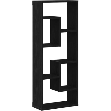vidaXL Mensola da parete in rovere nero 36x16x90 cm in legno ingegnerizzato