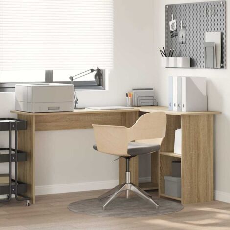vidaXL Scrivania rovere sonoma 142 x 102 x 73 cm Legno multistrato