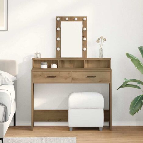 vidaXL Tavolo da Trucco Marrone 100 x 41 x 140 cm Legno