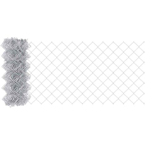 vidaXL Recinzione a rete metallica Argento 10 x 0.4 m