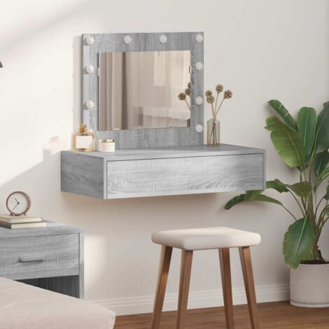 vidaXL Tavolo da Trucco Grigio 83 x 40 x 70 cm Legno multistrato