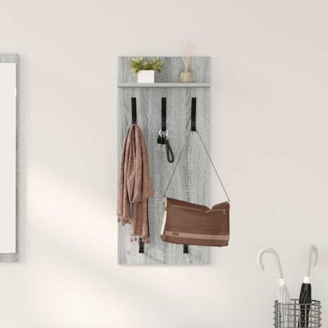 vidaXL Appendiabiti a muro Grigio sonoma 90 x 40 x 10 cm